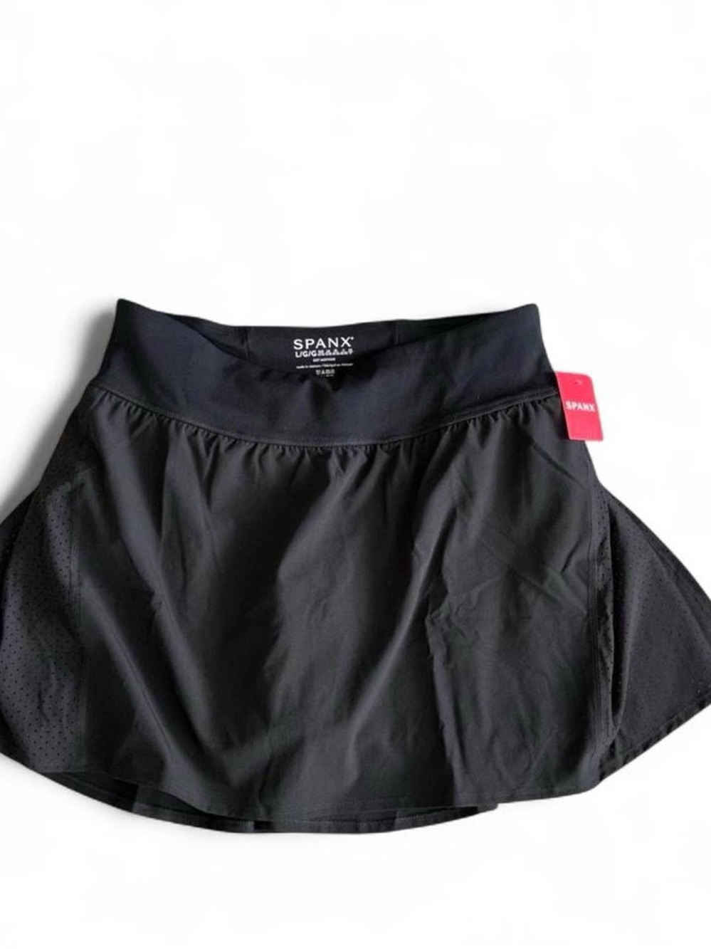 SPANX Black Mini Skort with Athletic Panels